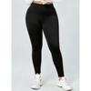 Женские леггинсы большого размера облегающего кроя, повседневные брюки, брюки облегающие бедра, узкие брюки