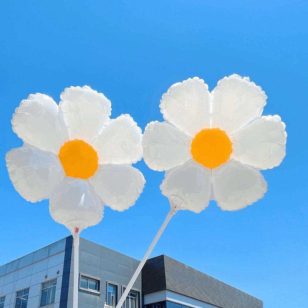 Egg Flower Sunflower Balloon Large Medium Small Daisy Flower Smiley Face Decoration Aluminum Film Balloon