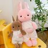 Adorable Plush Rabbit Doll For Kids And Adults Soft Comforting Hugging Pillow