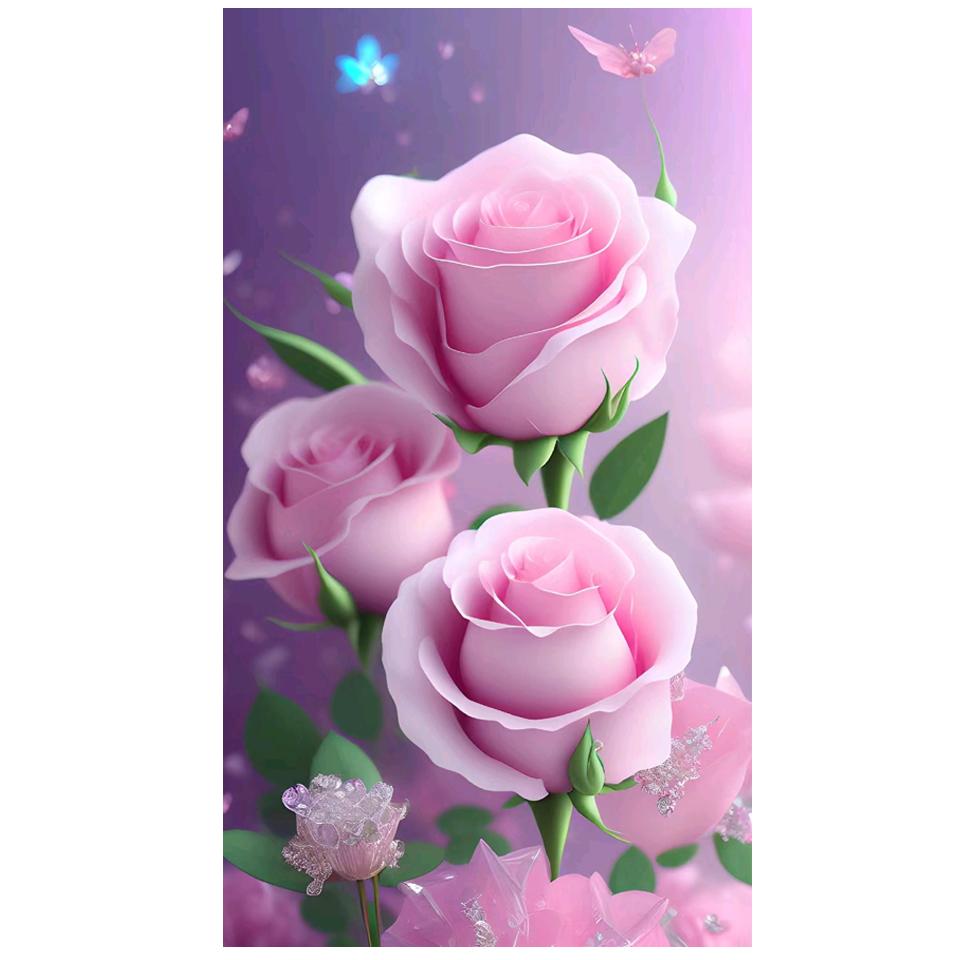 Красочная роза 5D алмазная живопись картина полная квадратная круглая мозаика со стразами цветы вышивка крестиком Diy Настенный декор вышивка