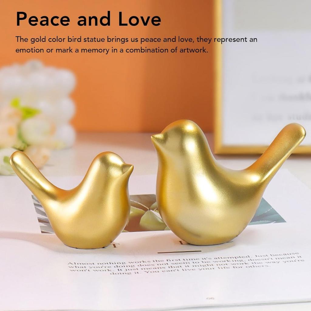 Small Birds Statues Home Decor Modern Style Birds Decorative Ornaments for Living Room, Bedroom, Office Desktop, Cabinets