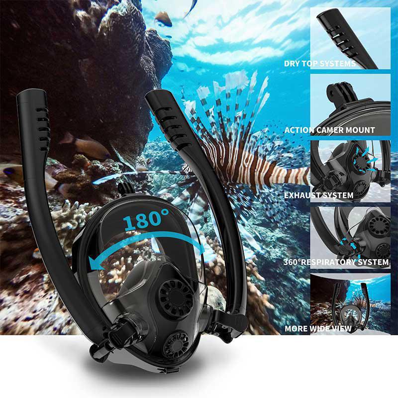 New Diving Mask Scuba Underwater Anti Fog Full Face Snorkeling Mask Women& Men Swimming Equipment