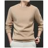 Men S Fleece Thick Crew Neck Solid Casual Pullover Sweatshirt