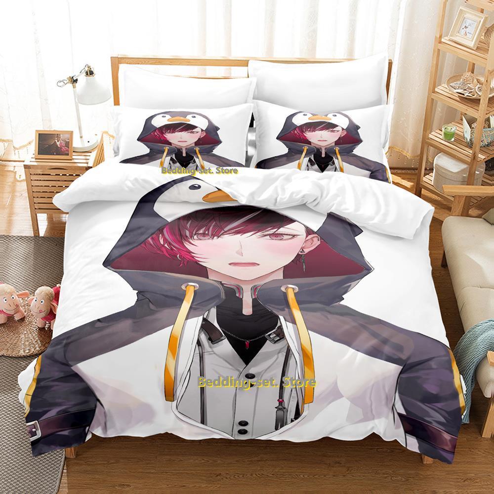 Kawaii 2023 New Ver Vermillion Bedding Set Cartoon Anime Three-piece Set Adult Kid Bedroom Duvetcover Sets 3D Kawaii