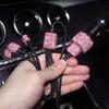 Новое Роскошное Двойное USB Автомобильное Быстрое Зарядное Устройство Блестящие Украшения для Авто Ручной Работы для Автомобильного Зарядного Устройства для Телефона Алмазные Автомобильные Аксессуары для Женщин