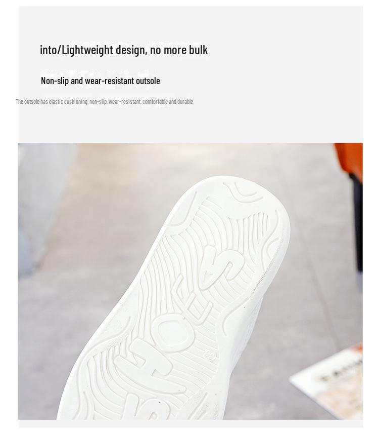 Spring 2025 Women's Sneakers: Versatile, Casual Korean Style Flat Sports Shoes In White A02