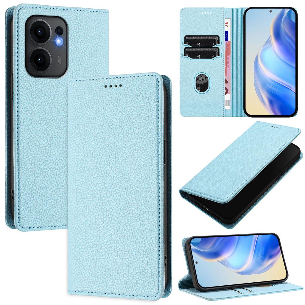 For Oppo Reno13 F 5G Wallet Case RFID Blocking Litchi Texture Leather Mobile Cover