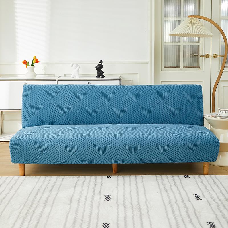 1 Pc Jacquard Sofa Bed Cover Stretch Futon Cover For Living Room Bedroom Stretchable Splash Can Be Easily Moved