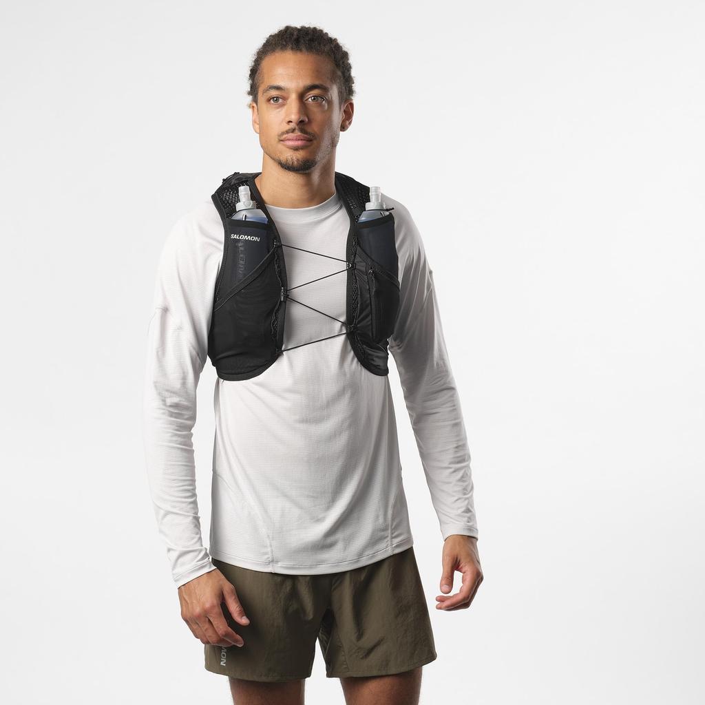 SALOMON ACTIVE SKIN 8 SET Рюкзак-жилет для гидратации Размер (Черный/Металл, M)
