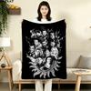 1PC Supernatural Patterned Flannel Blanket Suitable For All Seasons For Home Decor Warmth And Comfort Gifts Holiday Present