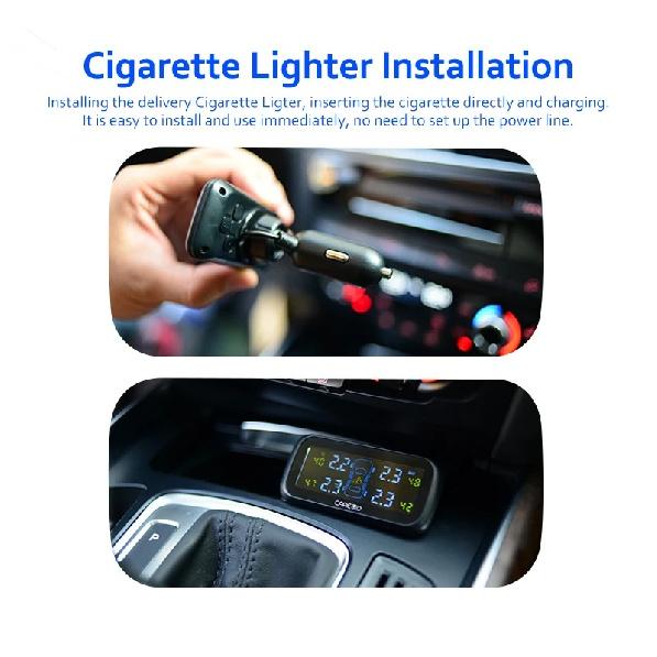 TPMS Tire Pressure Monitoring System Diagnostic-tool Tire Pressure Alarm Cigarette Lighter Temperature DIY PSI Bar CAREUD 903