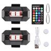 Wezalget LED Strobe Lights | 2 LED Auxiliary Lights with Remote Control USB