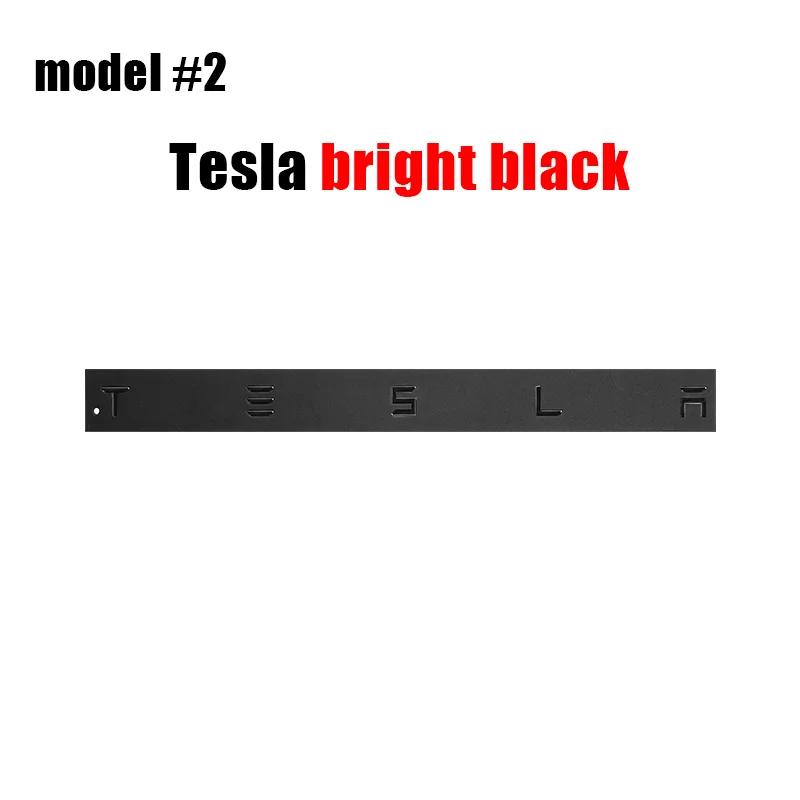 ahsgp6 3D ABS Car Emblem Tesla Letter front hood Rear Tailgate trunk Decals badge sticker For Model 3 Model S X Y Auto Decal Accessorie