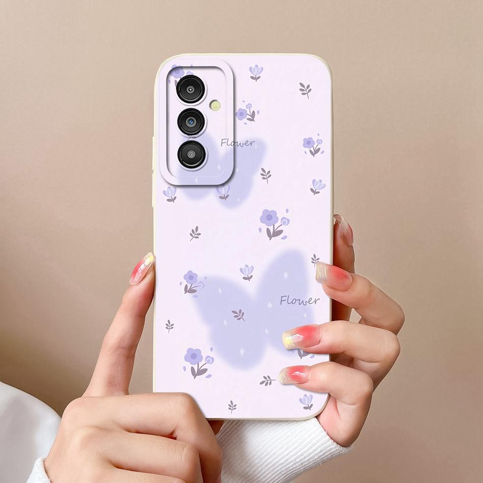 Чехол для телефона Samsung A15 A14 Стиль гавайского отпуска Задняя крышка Жидкий силикон Защита камеры Для Samsung A 15 Carcasa Capa