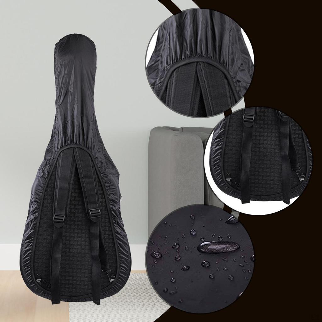 Guitar Backpack Dustcover Replaces Dustproof Nylon Reusable Water Resistant for Travel Show