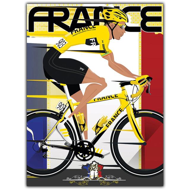 Solid Wood Frame Biker Race Nordic Fashion Art Poster Picture Color Canvas Painting Print Art Wall Decortion Mural Modern Home Room Decor Gift