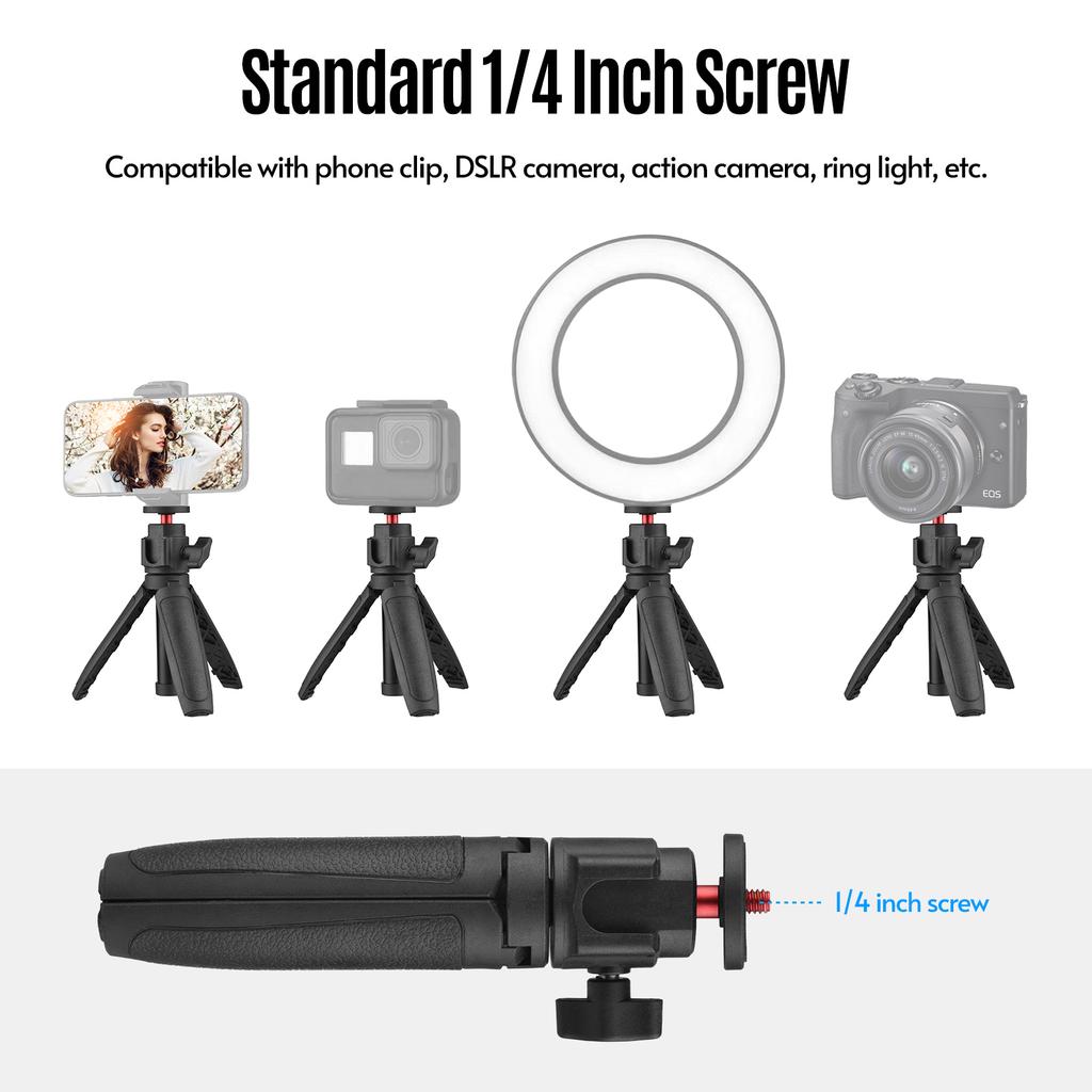 Lightweight Portable Mini Tripod Extendable Tripod Stand Handle Grip with 4 Levels of Adjustable Height