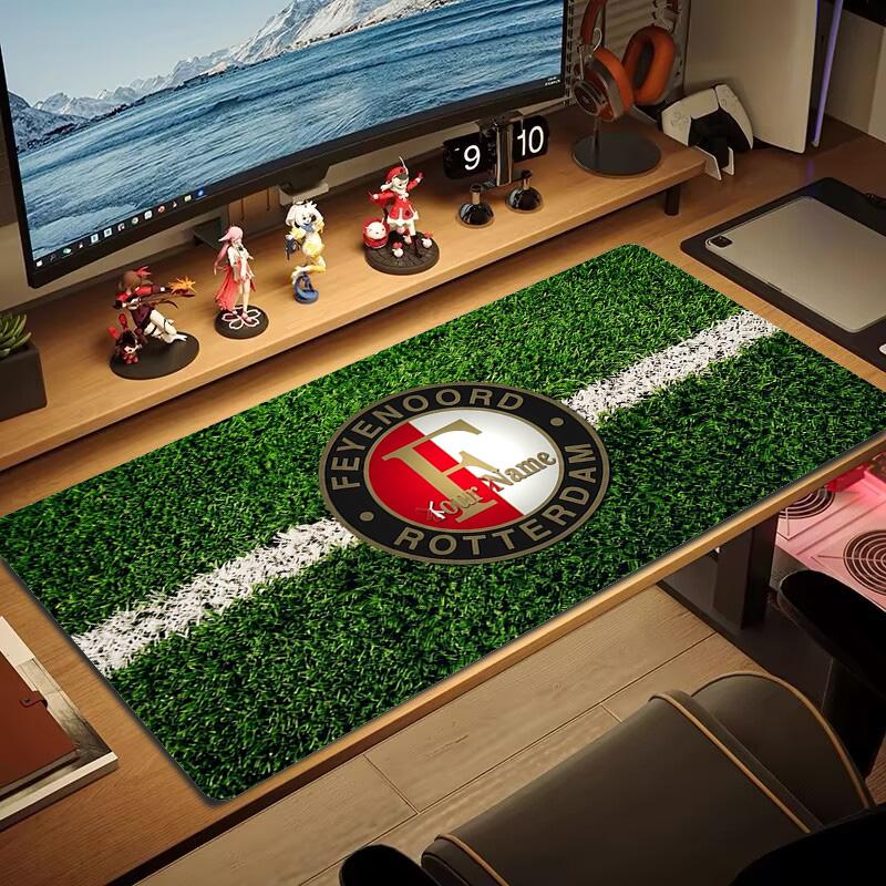 Feyenoord Custom Name Large Size Mouse Pad Large Gaming Table Cushion Non-slip Laptop Tablet Big Mousepad XXL Mat Mini PC Playmat With Lock edge