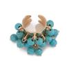 Colored Open Finger Ring Beads Ball Fashion Ring Exaggerated Small Ball Ring