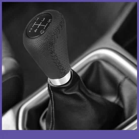 Universal 5 Speed Car Gear Lever Shifter Manual Stick Shift Knob PU Leather