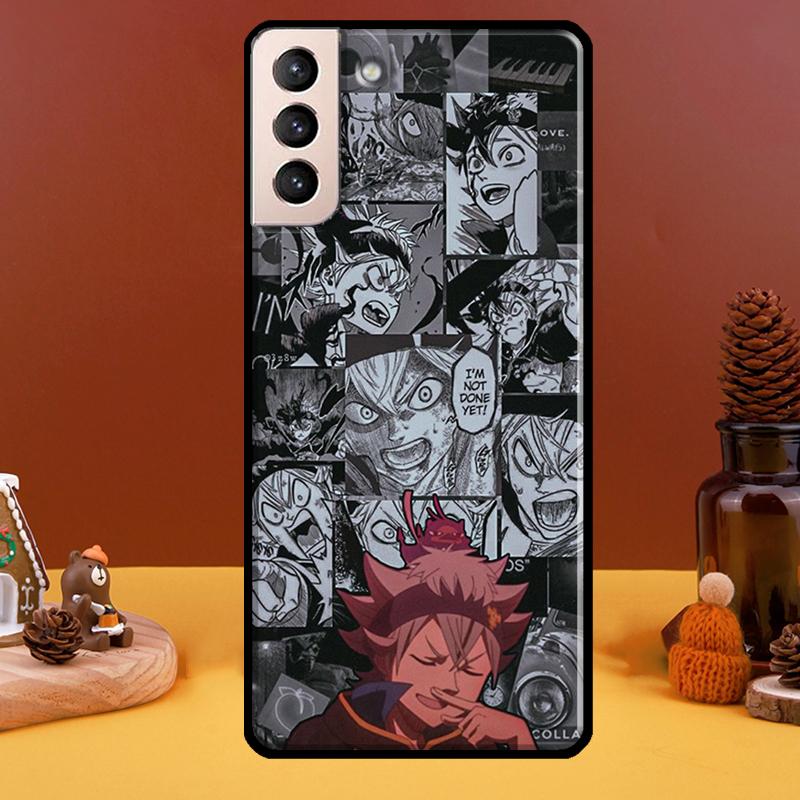 Аста Чёрный Клевер Чехол Для Samsung Galaxy S21 Ultra S20 FE S8 S9 S10 Note 10 Plus Note 20 S22 Ultra Чехол