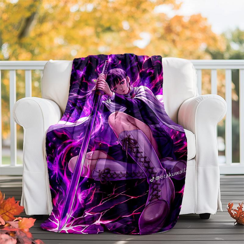 1pc Tsuyuri Kanawo1 Theme Blanket - Digital Print, Polyester, Cozy for All Seasons, Perfect for Outdoor, and Travel