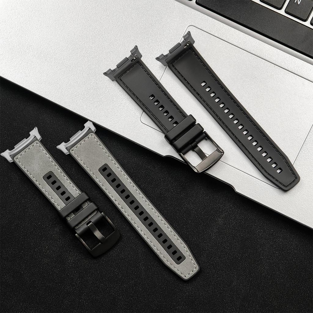 Кожаный силиконовый ремешок для Samsung Galaxy Watch 8/8 Classic 40 мм 44 мм 46 мм спортивный браслет для Galaxy Watch Ultra 2025 47 мм