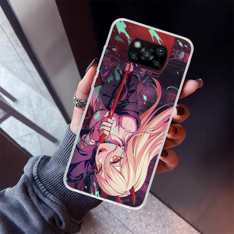 C-Chainsaw Mans Power Phone Case For Xiaomi Poco X7 X6 X5 Pro F7 Ultra Redmi 15C 15 13 13C 12 12C 10 10A 10C 9 9A 9C 9T Shell Po