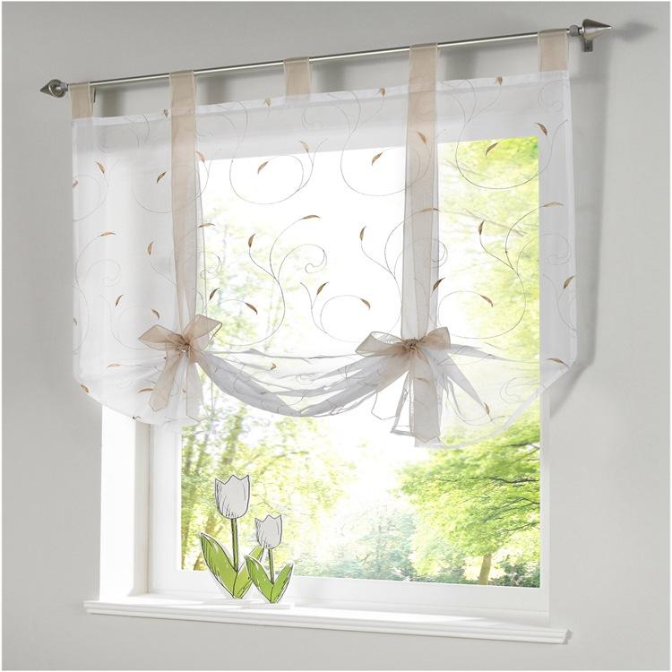 E-Commerce Can Customize Lifting And Lifting Curtains, Embroidered Roman Curtains, Lace, Simple Curtains, Streamer Window Screens