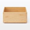 MUJI  штабелируемый бамбуковый прямоугольный ящик для хранения 26 см Ш x Г x Номер продукта Подходит для ящика для хранения одежды, Половина, Маленький, 18,5 см 8,5 см В, 12047261,