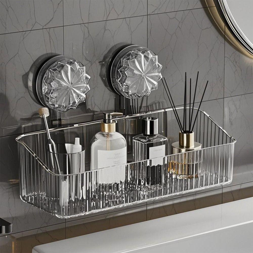 Безпробивная присоска, устойчивая полка, сливная корзина, практичная полка для хранения, туалет