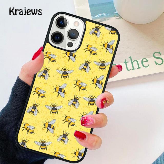 Мягкий чехол для телефона с изображением пчел для iPhone 14 XR X XS Max 5S 6S 7 8 Plus SE 2020 11 12 13 Pro Max, мини-чехол для телефона