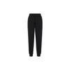All Season Pants With Embroidered Logo And Drawstring Hem Women Bottoms Black HK0439