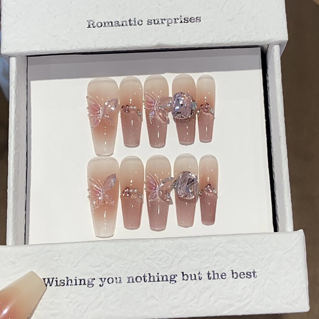 Butterfly Puff Pure Relief Three-dimensional Butterfly Ice Gradient Wearing Armor High-end Boutique