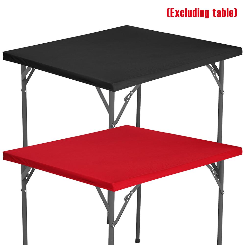 2Pcs Square Fitted Tablecloth Soft Square Fitted Table Cover with Elastic Strap Minimalist Square Tabletop Cover Removable Card