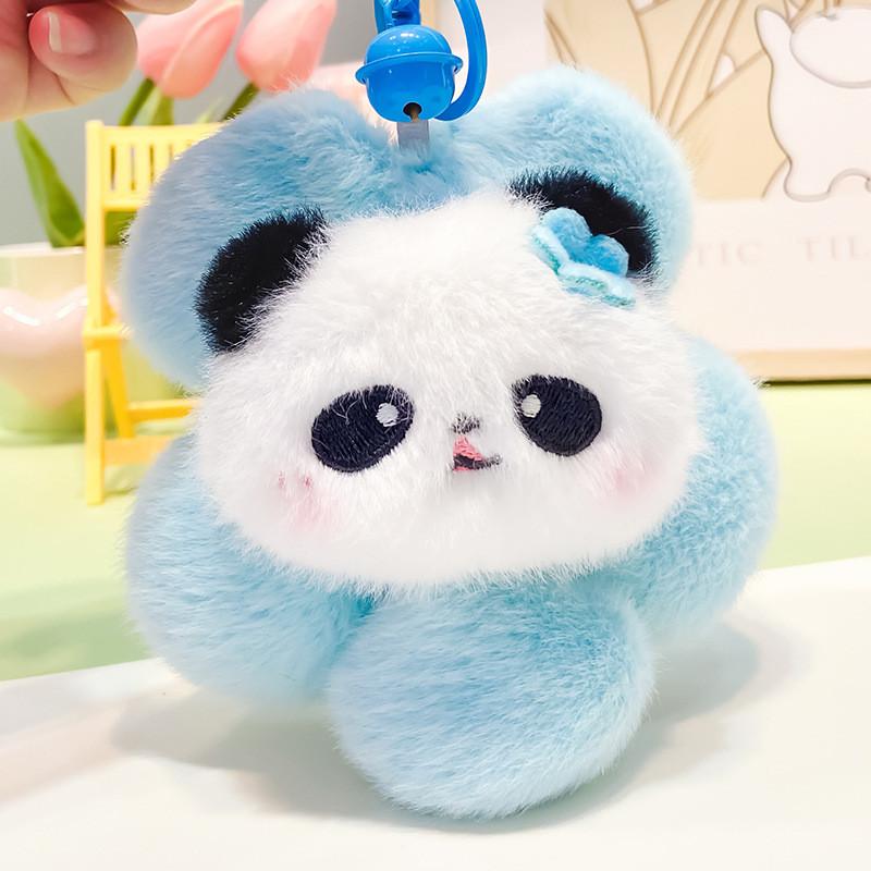 Мягкий плюшевый брелок в виде головы панды, идеально подходящий для брелков и аксессуаров для сумок для детей