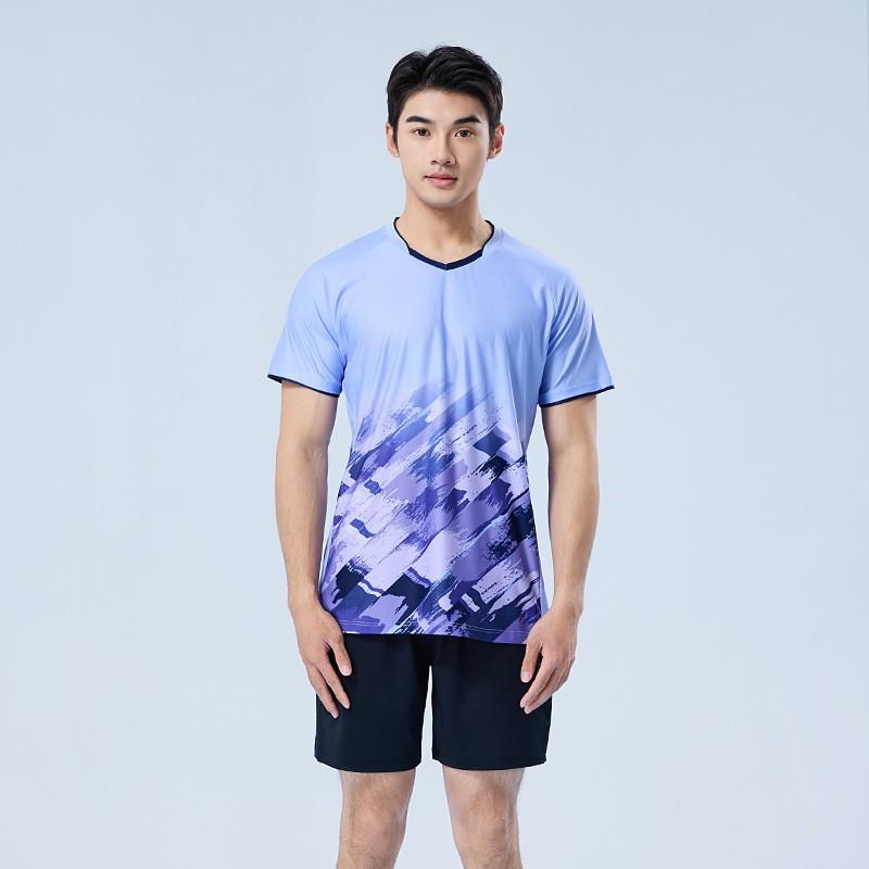 Womens Badminton Shirt Mens Table Tennis Top Quick-Dry Breathable Sport T-Shirt Running Gym Training