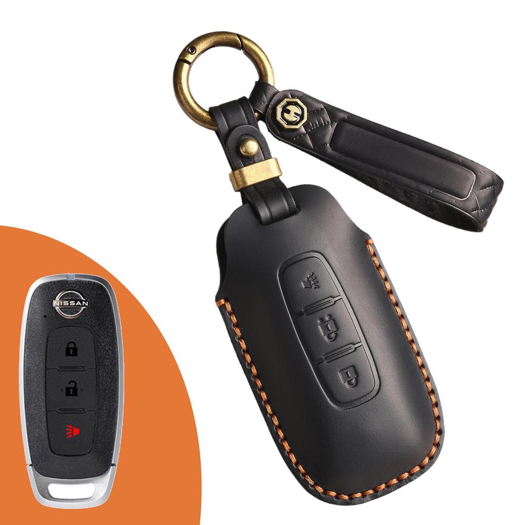 Кожаный чехол для ключа для новых моделей Nissan: Sylphy, Teana, Tanlu, Qashqai, Qijun, Jinke — стиль ретро с пряжкой