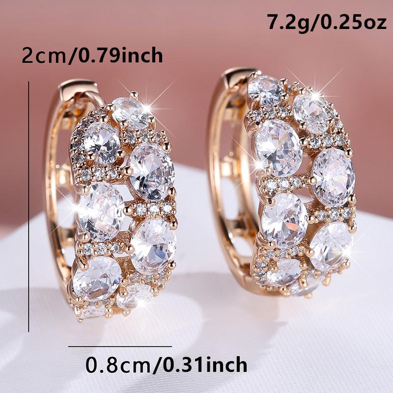 1 пара золотистого цвета, овальные серьги с белым камнем, штабелируемые серьги-капли, висячие серьги-крючки, свадебные украшения, подарки