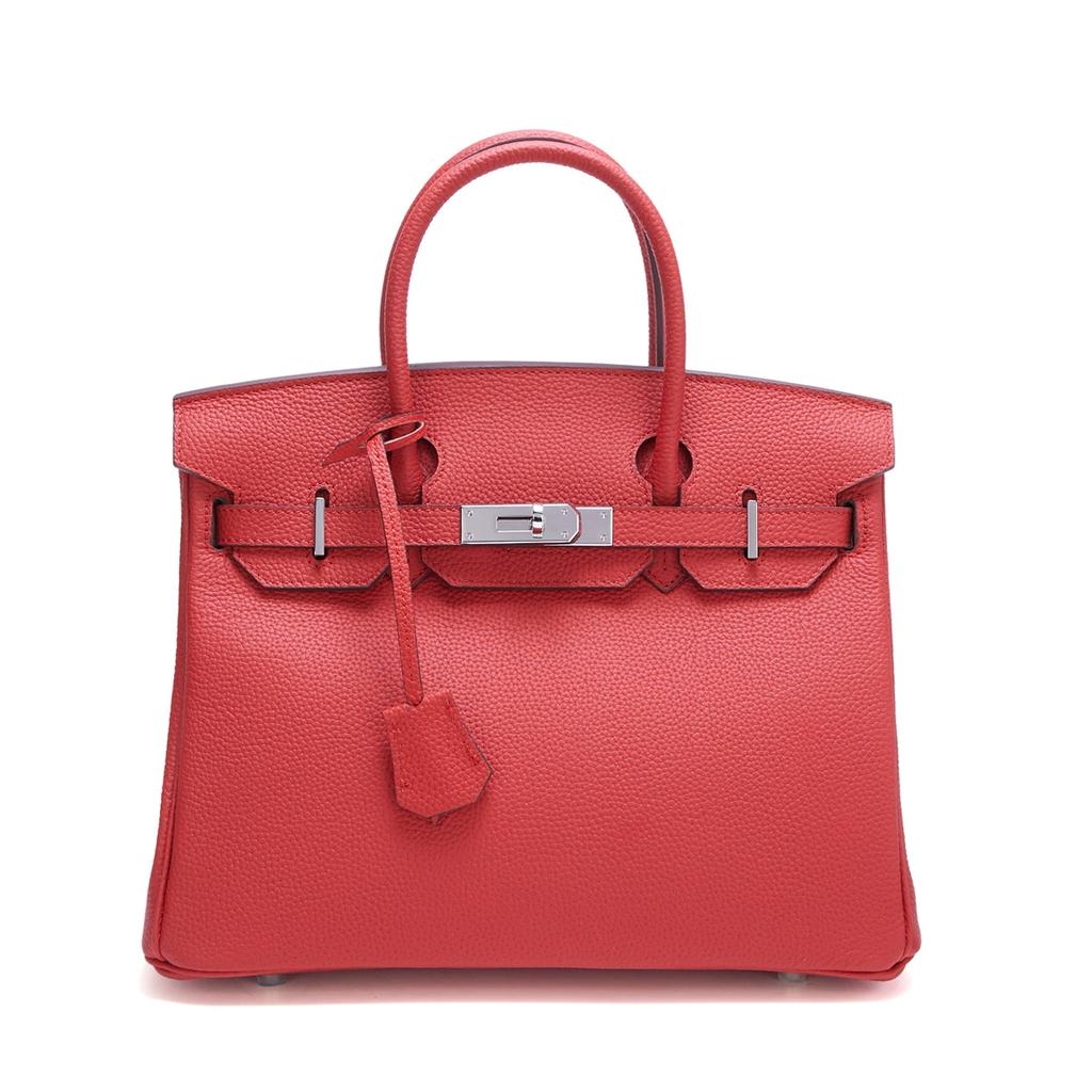 Новая серебряная пряжка металлическая платиновая сумка из натуральной кожи большая вместительная ручная женская сумка с узором личи верхний слой коровьей кожи сумка через плечо