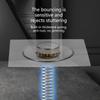 Foot Floor Drain Strainer Bounce Type Square Shower Drain Hair Catcher Strainer for Bathroom Shower Easy to Use