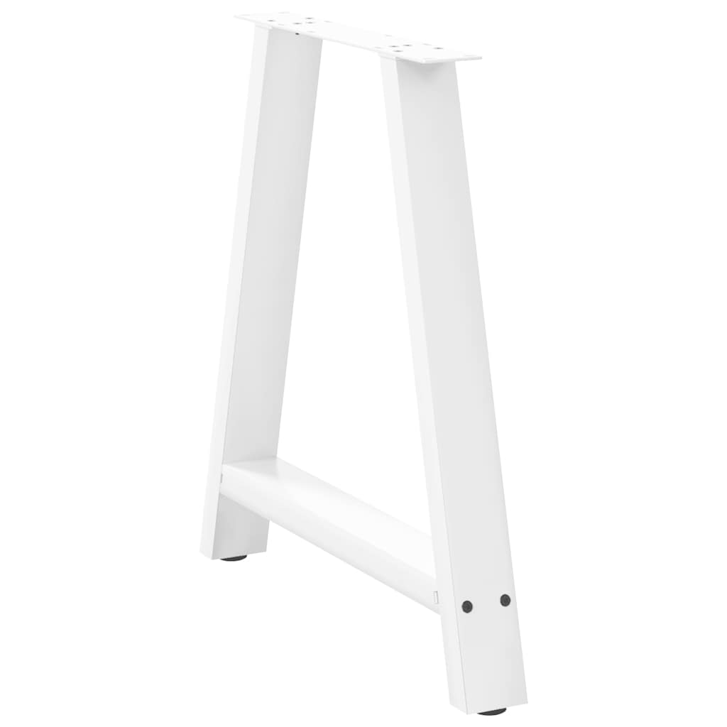 Vidaxl Nogi Do Stolika Kawowego, 2 Szt., Biale, 80X(72-73) Cm, Stal