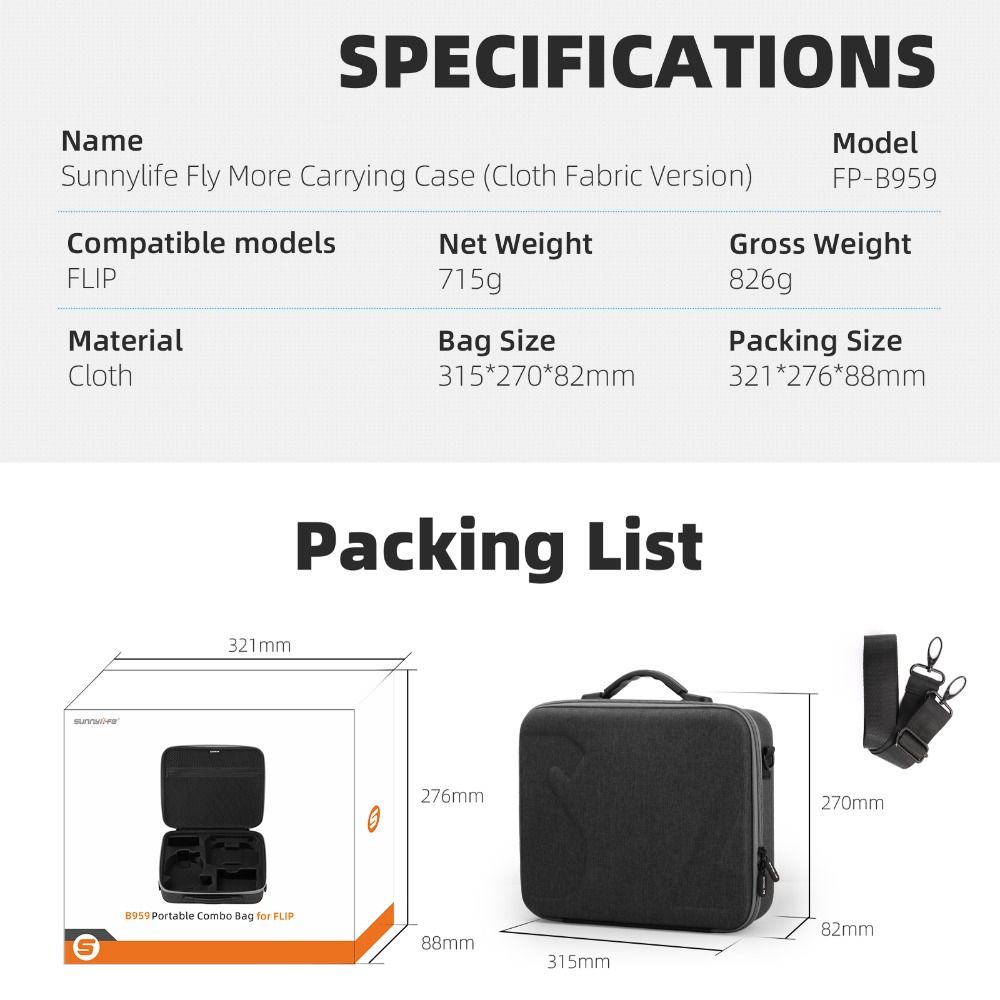 with Shoulder Strap Storage Bag EVA Carrying Case for DJI Flip Drone Accessories