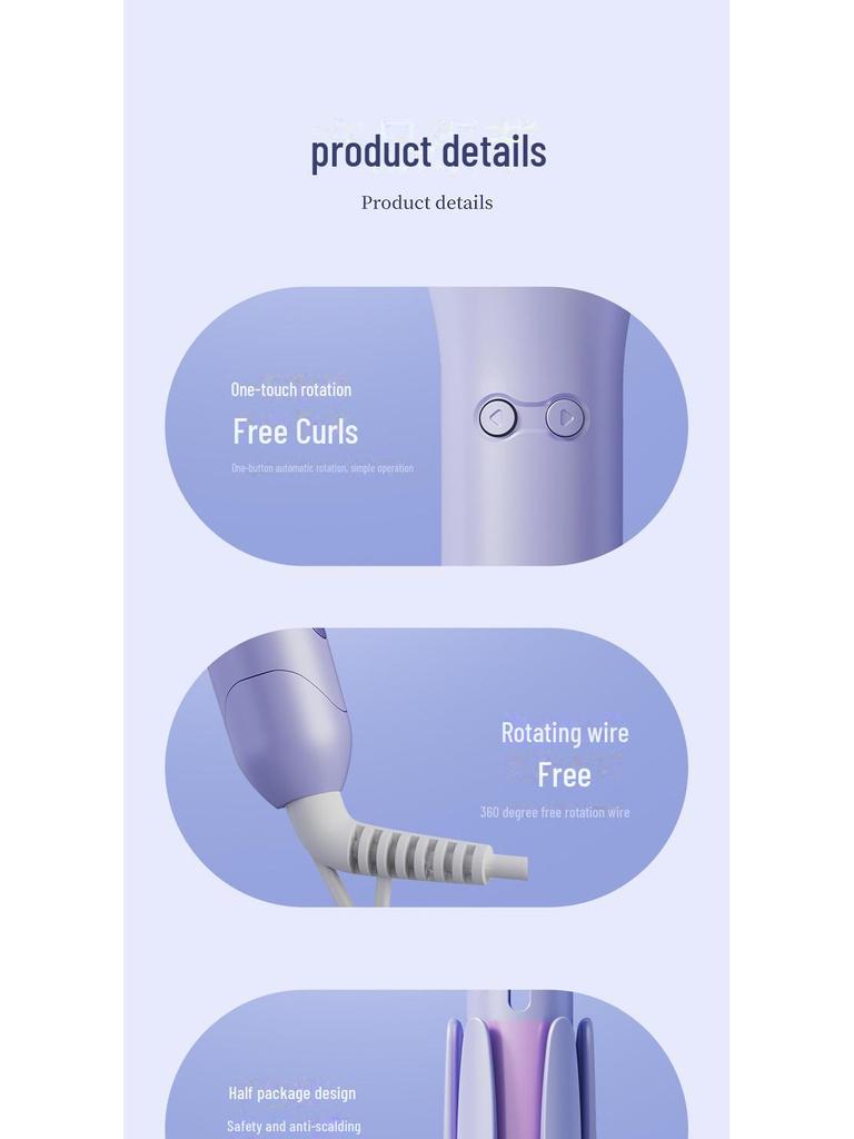 Automatic 32mm Curling Iron - Gentle On Hair, Negative Ion Technology, Ideal for Waves and Hair Care.