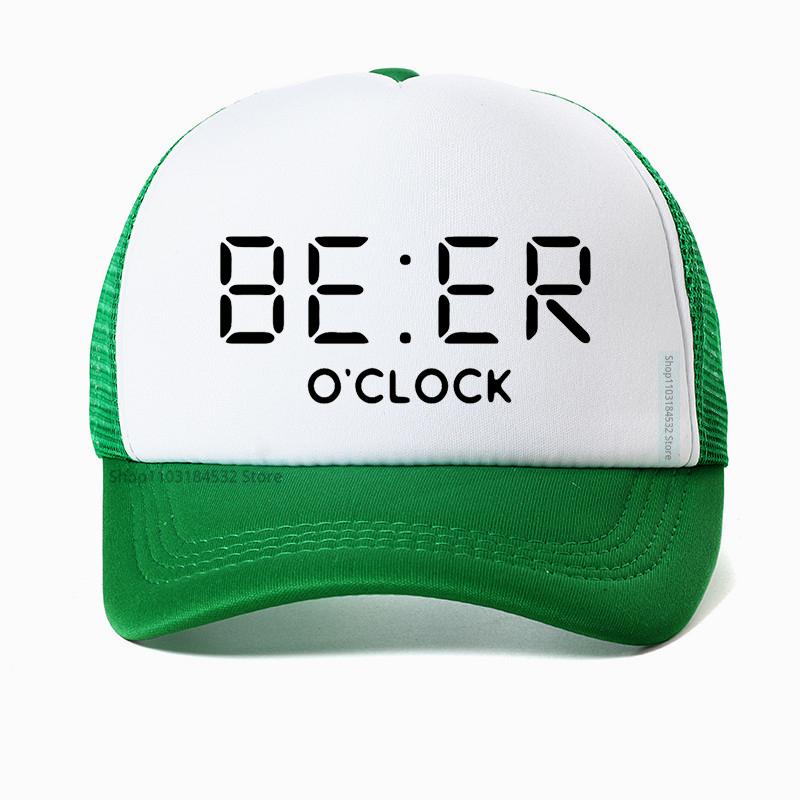 Кепка с принтом BEER OCLOCK Крутая летняя забавная унисекс модная регулируемая кепка Snapback
