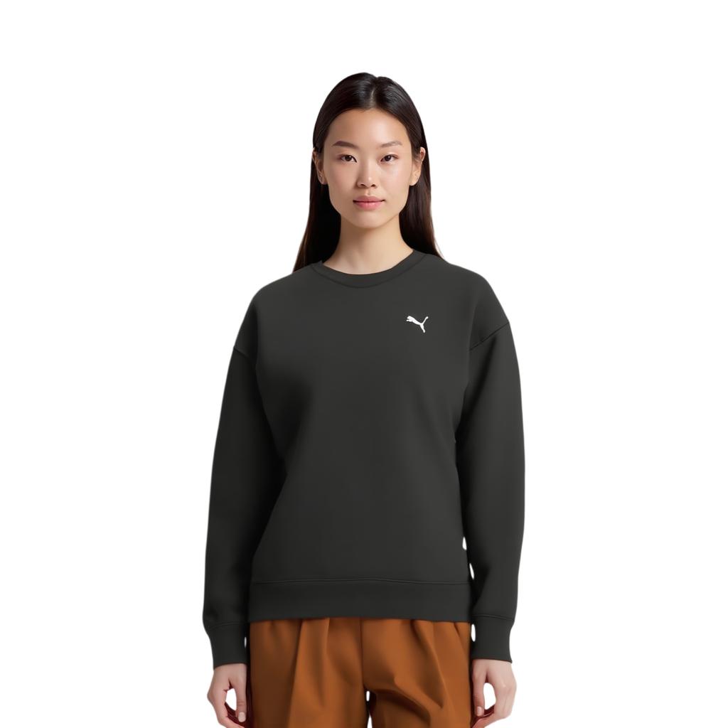 Puma Ess Logo Printed Pullover Crewneck Sweatshirt Women Sweatshirt 692902-01