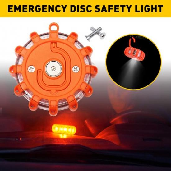 LED Magnetic Light Car Beacon Round Hazard Strobe Warning Lamp SOS