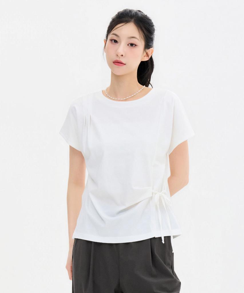 CHASECULT Women'S Adjustable Neck String Short Sleeve T-Shirt-Fbrg5866D0A