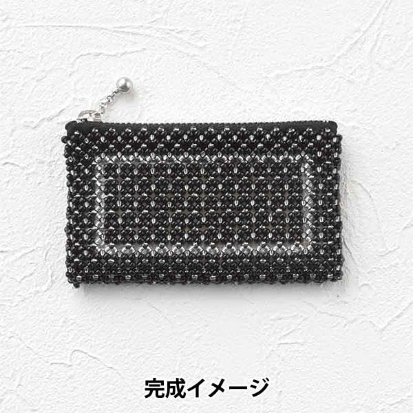 Набор бисера Miyuki, Набор для мини-кошелька, 6,5 см x 10,5 см x 1 см, Черный, BFK635