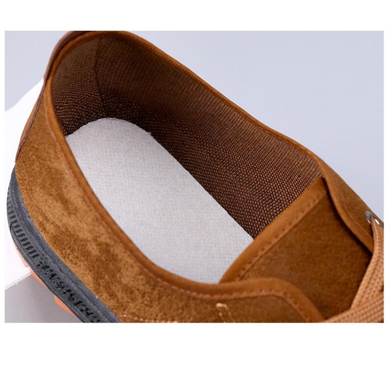 Мужские повседневные туфли из дышащей мягкой воловьей кожи, изготовленные из ткани